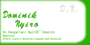 dominik nyiro business card